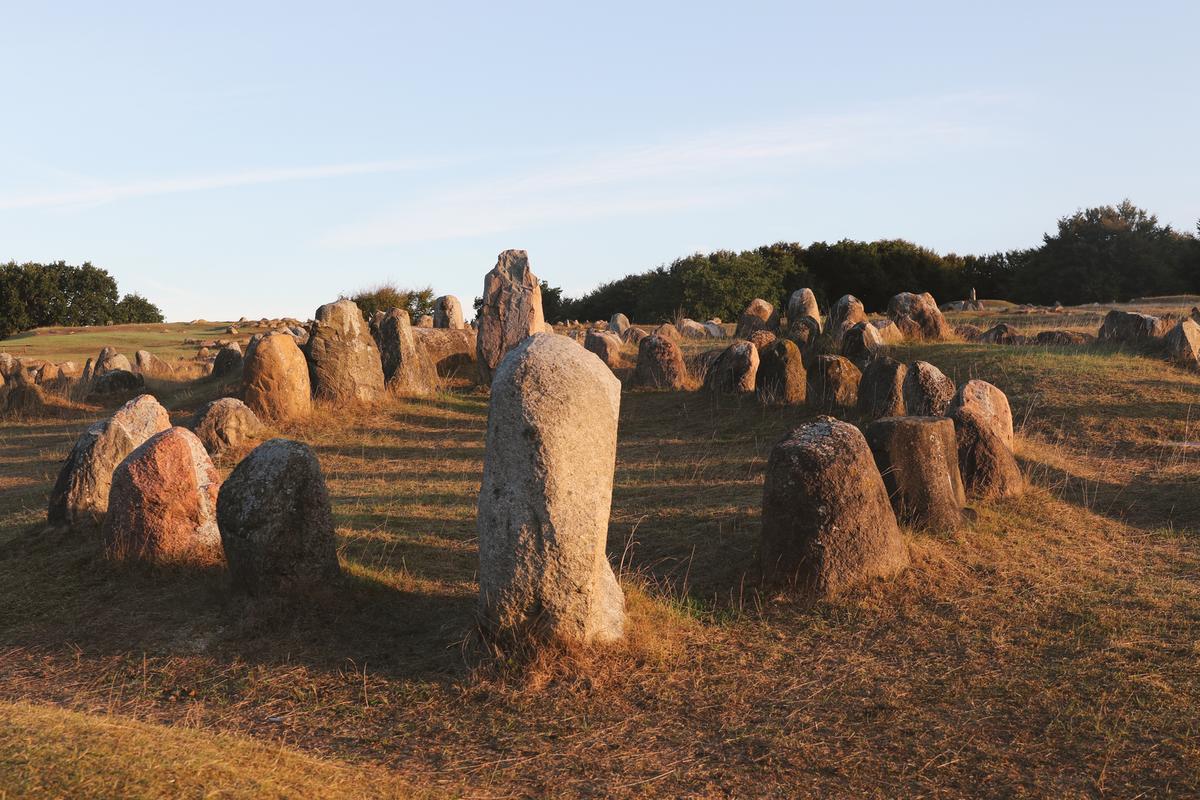 Viking burial site in Lindholm Høje